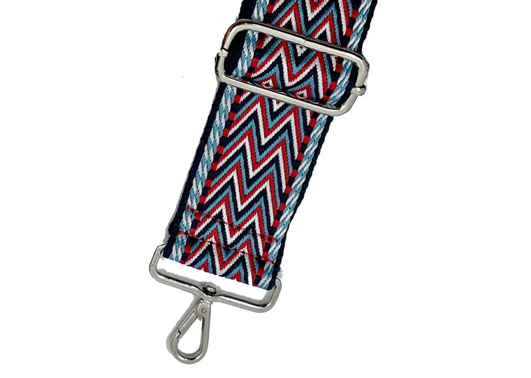 David Jones Chevron Bag Strap - Red, White and Blue