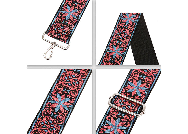 David Jones Floral Bag Strap - Pink and Blue