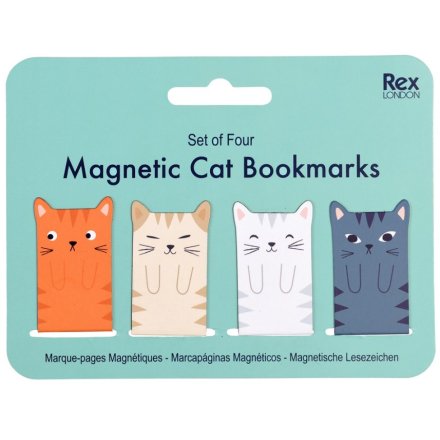 Magnetic Cat Bookmarks - Set of 4