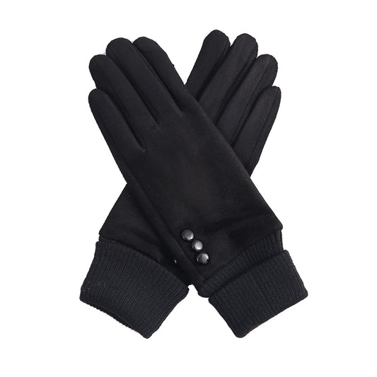Black gloves with cuff
