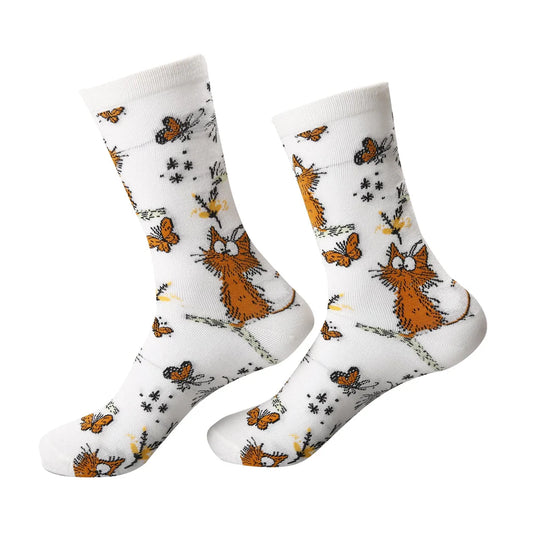 Eco Chic Eco-Friendly Bamboo Socks Whimsy Cats