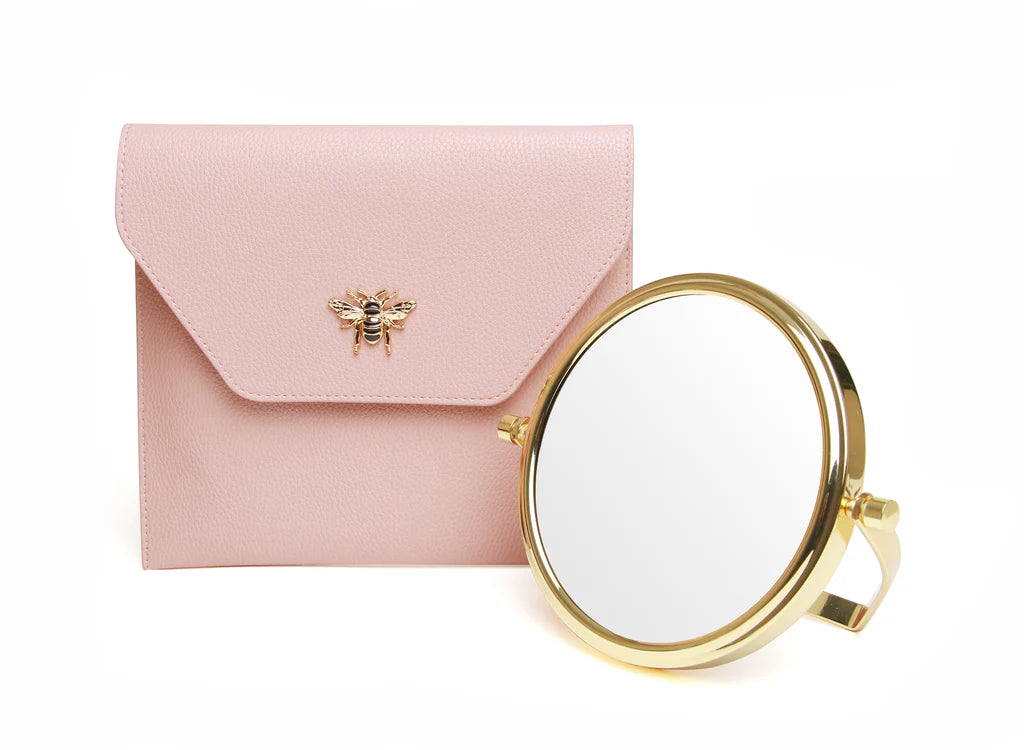 Alice Wheeler Travel Mirror - Pink