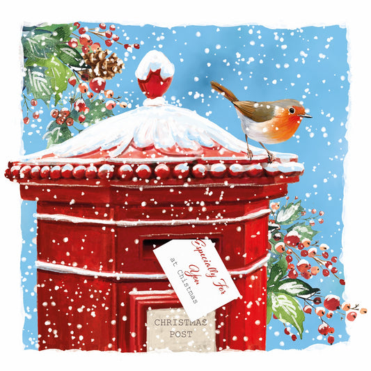 Post Box Robin Christmas Cards (Pack of 10)