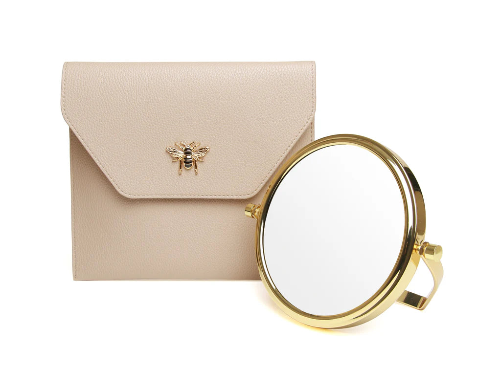Alice Wheeler Travel Mirror - Stone